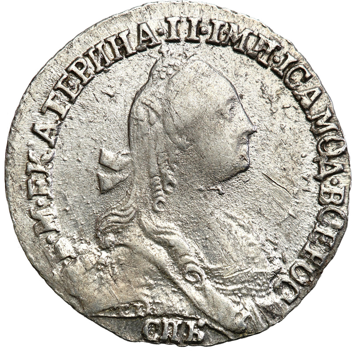 Rosja. Katarzyna II. 10 kopiejek (Grivennik) 1771 СПБ, Petersburg